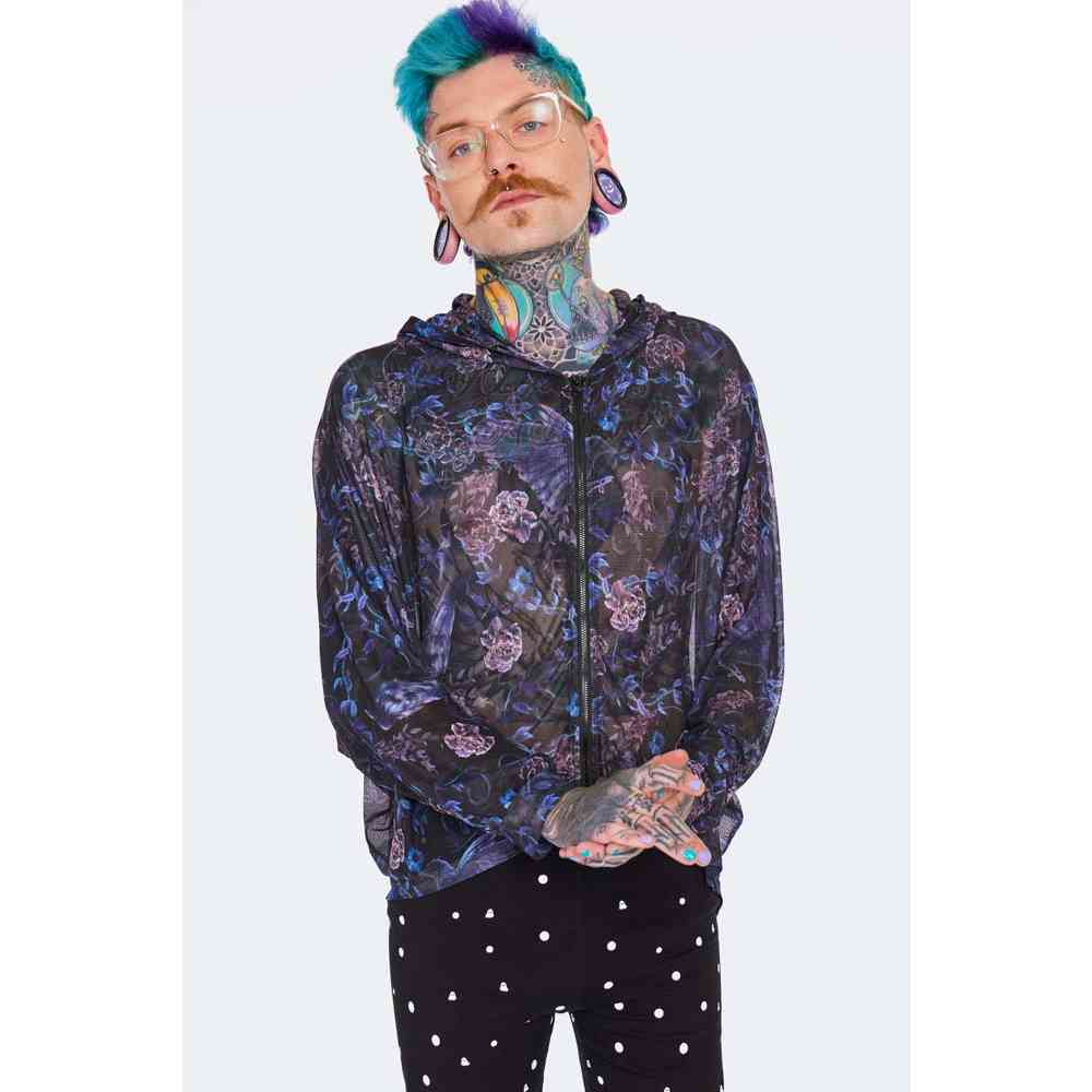 Jawbreaker - Night Crow Mesh Vest met capuchon - Zwart